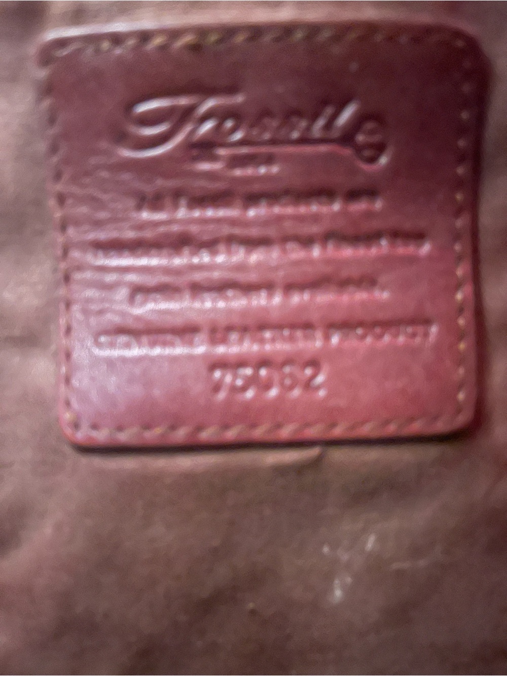 Vintage Fossil Woven Leather Shoulder Bag Tote Cognac Brown Boho Crossbody - Picture 14 of 14